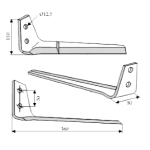 Lame arracheuse betterave holmer 1109011006 adaptable Lame arracheuse betterave holmer 1109011006 adaptable