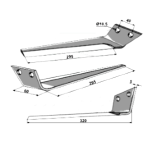 Lame arracheuse betterave kleine droit s2 - 161 - 06 - 00 - 51 adaptable Lame arracheuse betterave kleine droit s2 - 161 - 06 - 00 - 51 adaptable