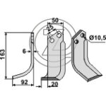 Lame fraise rotative ferrari gauche 72 super adaptable