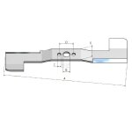 Lame de tondeuse � gazon 43 cm