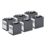 Lot de batteries gel 6x 6v / 180ah