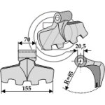 Marteau broyeur adaptable