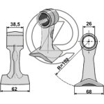 Marteau broyeur bomford 0990501, 4639901 adaptable
