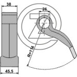 Marteau broyeur bomford 4639801 adaptable