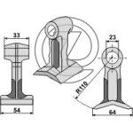 Marteau broyeur bomford 7191320 adaptable
