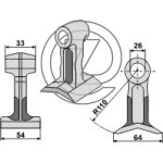 Marteau broyeur bomford 7198344 adaptable