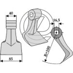 Marteau broyeur maschio m07400950 adaptable