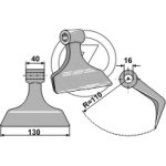 Marteau broyeur maschio t24004025 adaptable