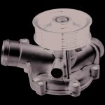 Pompe � eau avec poulie. courroie multi brin. fendt f716200610010 adaptable