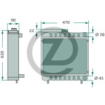 Radiateur ford 81817280, c7nn800sl adaptable