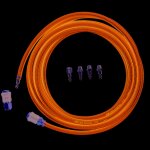 Rallonge tuyau air 10m rap. bleu + 5 raccords