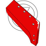 Soc charrue kverneland - kk063014 - droit - adaptable
