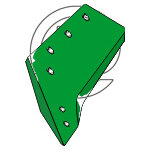 Soc charrue kverneland - kk073003 - gauche - adaptable
