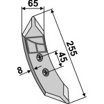 Soc de cultivateur huard 255mm