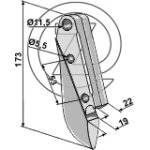 Soc pour semoir lemken mtal 3378100 adaptable