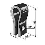Support arracheuse betterave droit adaptable Support arracheuse betterave droit adaptable