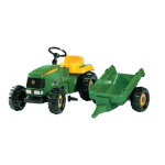 Tracteur a pedale john deere avec remorque rolly toys 012190