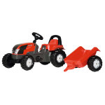 Tracteur a pedale valtra avec remorque rolly toys 012527