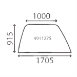 Vitre lat�rale droite t�lescopique manitou 208866