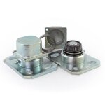 2 gonds bas de sol avec graisseur 87 p avec insert pour tube carr� 50 mm comunello