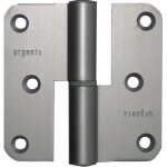 20 paumelles  lame ouverte - en aluminium noir - 80x80 mm - main droite argenta