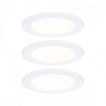 3 x spot encastr led 2, 5 w - 3000 k - blanc - pour clairage de meuble paulmann