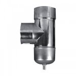 T� � 90� avec purge en inox 304 - femelle 125 x 131 mm ten