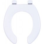 Abattant wc en bois r�ticul� blanc anti - contact tradition olfa