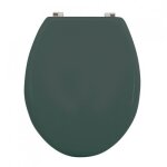 Abattant wc - mdf - charnires inox - cleo - vert fonc mat msv