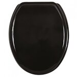 Abattant wc - mdf - charnières inox - noir msv Abattant wc - mdf - charnières inox - noir msv
