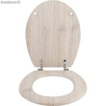 Abattant wc - mdf - style parquet clair - charnires inox msv
