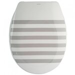 Abattant wc - thermodur - charnires ps - seauville - gris et blanc msv