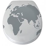 Abattant wc - thermodur - charnires ps - world - gris et blanc msv