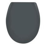 Abattant wc - thermodur - avec frein de chute - easy clip - gris spirella