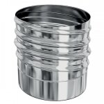 Adaptateur inox à visser sur tubage flexible ten liss Ø125 - 131 - diamètre poêle m125 ten Adaptateur inox à visser sur tubage flexible ten liss Ø125 - 131 - diamètre poêle m125 ten