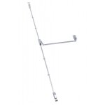 Antipanique isy bar en1125 2 points haut et bas barre de 1200 mm - argent jpm