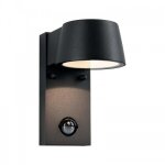 Applique murale extrieure led capea - 3000 k - aluminium noir - avec dtecteur de mouvement paulmann ...
