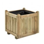 Bac  fleurs en bois carr - 52 litres - 46 x 46 cm - vendme 50 cerland