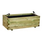 Bac  fleurs carr en bois baroque - 110 x 50 x 38 cm cerland