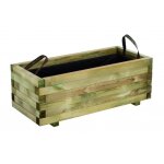 Bac  fleurs carr en bois baroque - 90 x 40 x 33 cm cerland