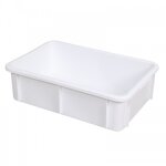 Bac gerbable en plastique blanc - 25 litres gilac