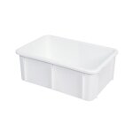 Bac gerbable en plastique blanc - 35 litres gilac