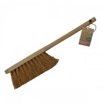 Balayette coco manche en bois pour int�rieur et ext�rieur - manche court bricozor