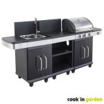 Barbecue gaz 3 brleurs + desserte + vier - fidgi 3 cook in garden