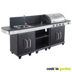 Barbecue gaz 4 brleurs + desserte + vier - fidgi 4 cook in garden