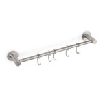 Barre adhésive en acier inoxydable avec 5 crochets supra - pour cuisine emuca Barre adhésive en acier inoxydable avec 5 crochets supra - pour cuisine emuca