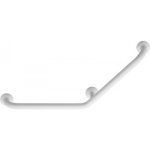 Barre d'appui coudé à 135° - aluminium finition époxy blanc pellet asc Barre d'appui coudé à 135° - aluminium finition époxy blanc pellet asc