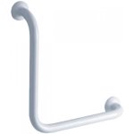 Barre d'appui coudée à 90° en aluminium époxy blanc pellet asc Barre d'appui coudée à 90° en aluminium époxy blanc pellet asc