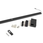 Barre de penderie avec lumi�re led - 408 - 558 mm - noir textur� - castor emuca