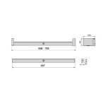 Barre de penderie avec lumire led - 558 - 708 mm - moka - castor emuca